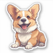 Cartoon-Hunde-Abbildung Aufkleber (Vorderseite)