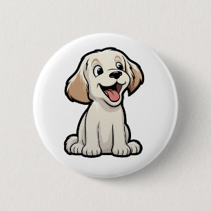 Cartoon-Hunde-Abbildung Button