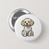Cartoon-Hunde-Abbildung Button (Vorne & Hinten)