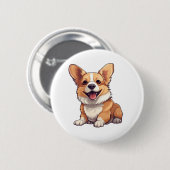 Cartoon-Hunde-Abbildung Button (Vorne & Hinten)