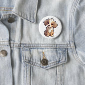 Cartoon-Hunde-Abbildung Button (Beispiel)
