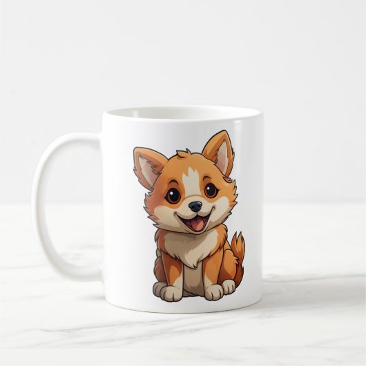 Cartoon-Hunde-Abbildung Kaffeetasse (Links)