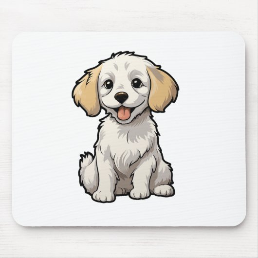 Cartoon-Hunde-Abbildung Mousepad (Vorne)
