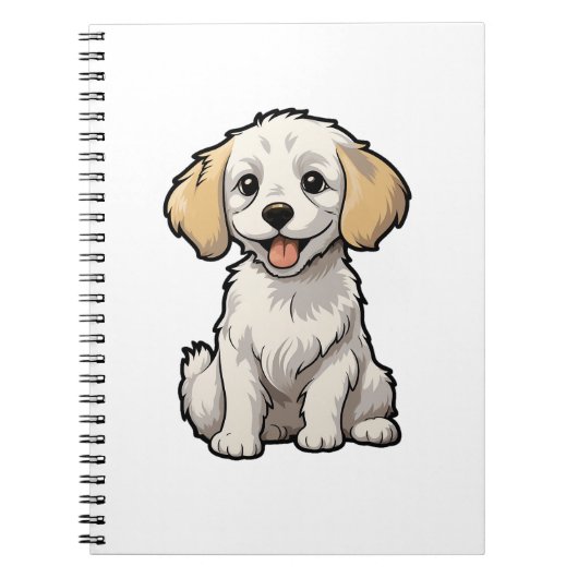 Cartoon-Hunde-Abbildung Notizblock (Vorderseite)