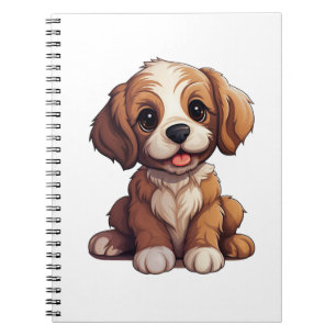 Cartoon-Hunde-Abbildung Notizblock