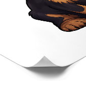 Cartoon-Hunde-Abbildung Poster (Ecke)