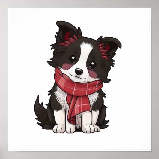 Cartoon-Hunde-Abbildung Poster (Vorne)