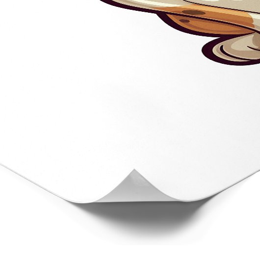 Cartoon-Hunde-Abbildung Poster (Ecke)