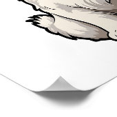 Cartoon-Hunde-Abbildung Poster (Ecke)