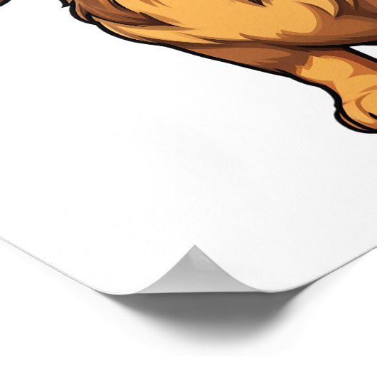 Cartoon-Hunde-Abbildung Poster (Ecke)