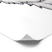 Cartoon-Hunde-Abbildung Poster (Ecke)