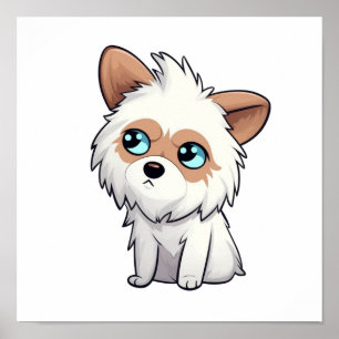 Cartoon-Hunde-Abbildung Poster