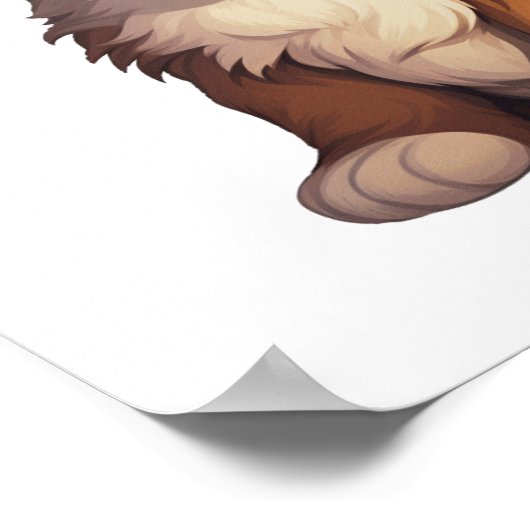 Cartoon-Hunde-Abbildung Poster (Ecke)