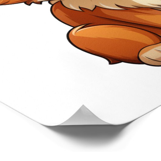 Cartoon-Hunde-Abbildung Poster (Ecke)