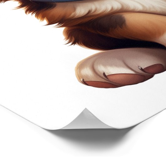 Cartoon-Hunde-Abbildung Poster (Ecke)