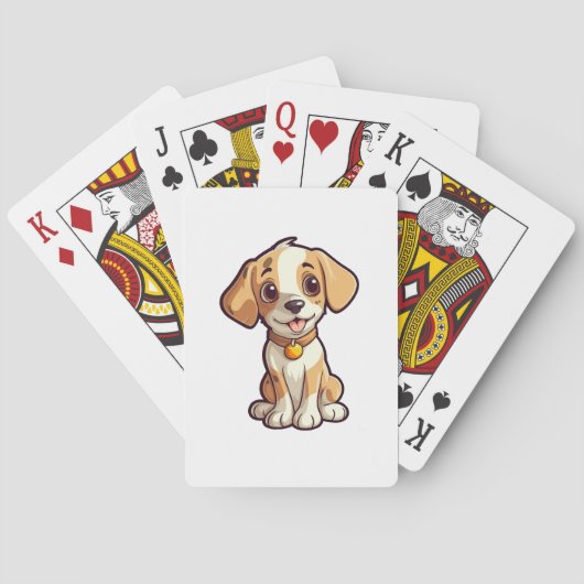 Cartoon-Hunde-Abbildung Spielkarten (Rückseite)