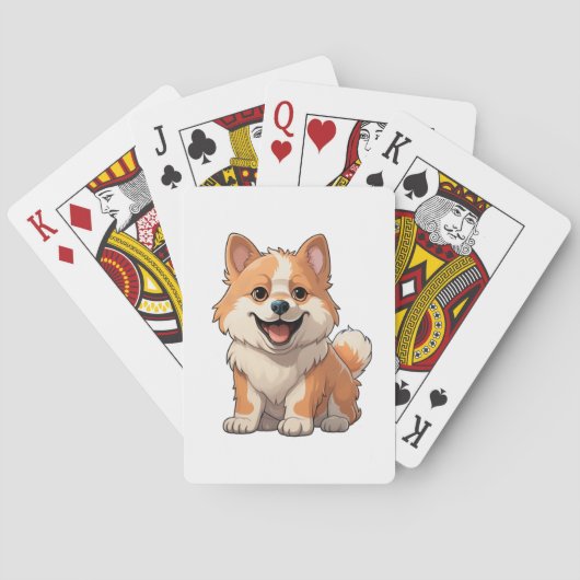 Cartoon-Hunde-Abbildung Spielkarten (Rückseite)