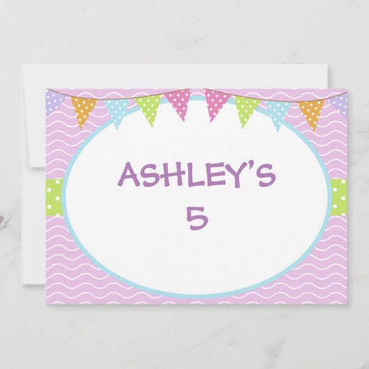 Cartoon Hunde Niedliche Einladung (Rückseite)