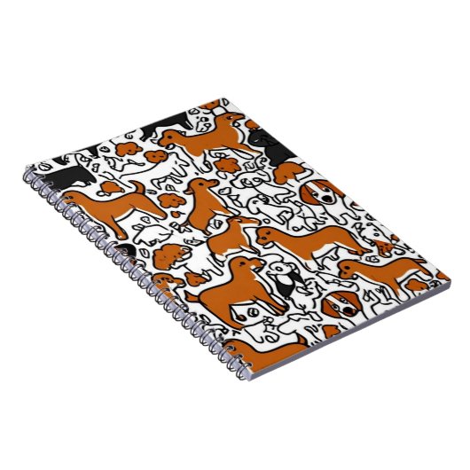 Cartoon-Hunde-Notebook Notizblock (Rechte Seite)