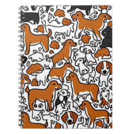 Cartoon-Hunde-Notebook Notizblock