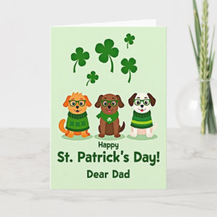Cartoon-Hunde St. Patrick's Day Karte