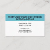 Cartoon-Hunde und ein für Mädchen personalisierbar Visitenkarte (Rückseite)