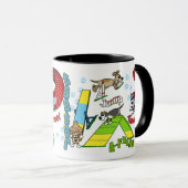 Cartoon-HundeAgility Tasse (VorderseiteRechts)