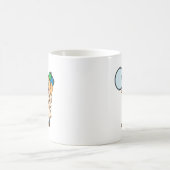 Cartoon-Hundeprivater Forscher Kaffeetasse (Mittel)