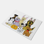 Cartoon-Hundesatz Fußmatte (Schrägansicht)