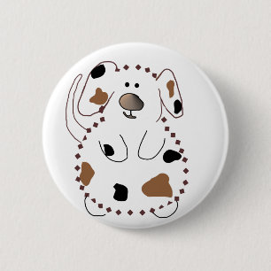 Cartoon-Hundet-shirts und -geschenke Button