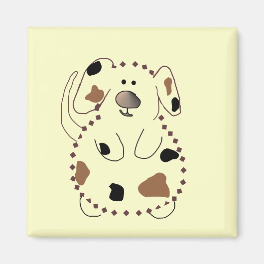 Cartoon-Hundet-shirts und -geschenke Magnet (Vorne)