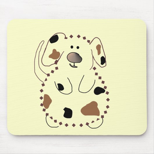 Cartoon-Hundet-shirts und -geschenke Mousepad (Vorne)