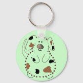 Cartoon-Hundet-shirts und -geschenke Schlüsselanhänger (Vorderseite)