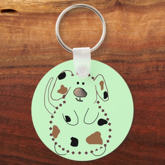 Cartoon-Hundet-shirts und -geschenke Schlüsselanhänger (Vorderseite)