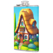 Cartoon Hütte Flachmann (Links)