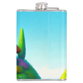 Cartoon Hütte Flachmann (Rückseite)