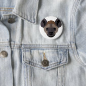 Cartoon-Hyänen-Kopf Button (Beispiel)