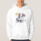 Cartoon Ice Cream Truck Spaß Sommerabend Hoodie (Vorderseite)