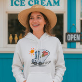 Cartoon Ice Cream Truck Spaß Sommerabend Hoodie