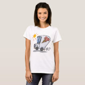 Cartoon Ice Cream Truck Spaß Sommerabend T-Shirt (Vorne ganz)