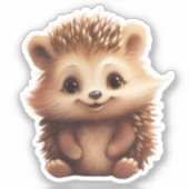 Cartoon-Igel-Abbildung Aufkleber (Vorderseite)