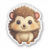 Cartoon-Igel-Abbildung Aufkleber (Vorderseite)