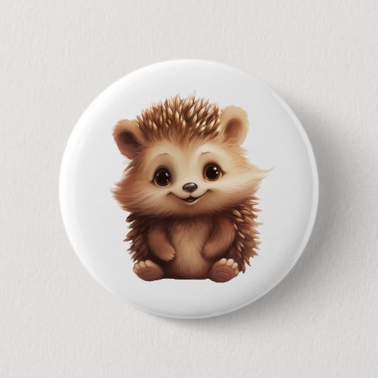 Cartoon-Igel-Abbildung Button (Vorderseite)