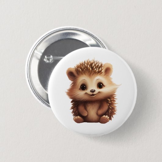 Cartoon-Igel-Abbildung Button (Vorne & Hinten)