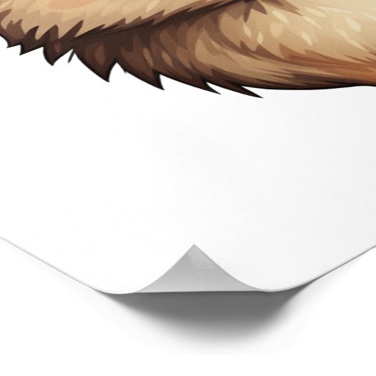 Cartoon-Igel-Abbildung Poster (Ecke)