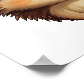 Cartoon-Igel-Abbildung Poster (Ecke)