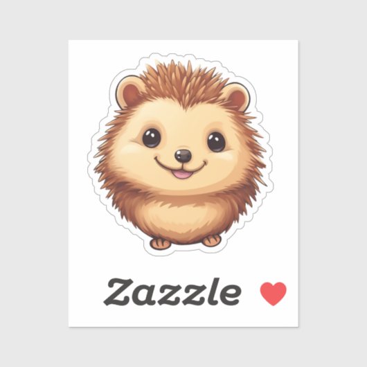 Cartoon Igel Aufkleber (Blatt)