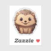 Cartoon Igel Aufkleber (Blatt)