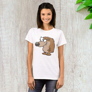 Cartoon Igel Brown Animal T - Shirt