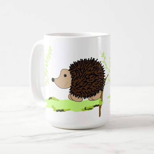 Cartoon Igel Kaffeetasse (Vorderseite Links)